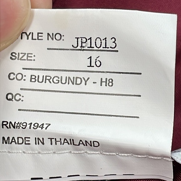 NWT Jenny Packham V Neck Crepe Column Gown Bridesmaid Dress Burgundy Sz 16 - Picture 11 of 11